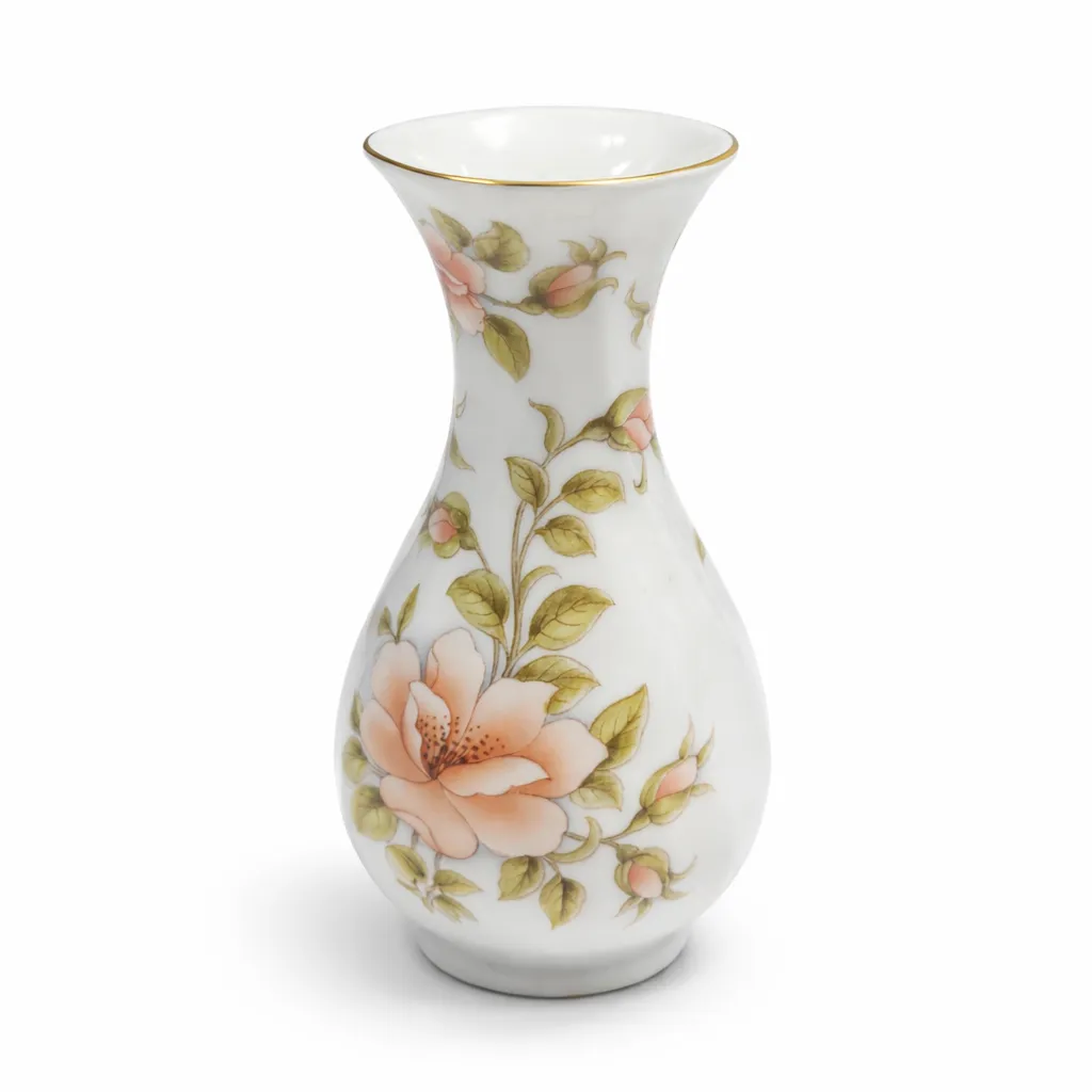 Floral Bone China Bud Vase